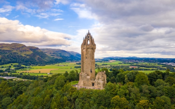 National Wallace Monument in Stirling in Scotland The Wallace National Monument in honour of William Wallace (Braveheart) in Stirling, Scotland (United Kingdom)
